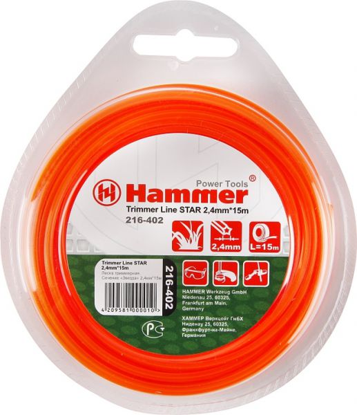 Аксессуар для триммера Hammer Flex 216-402 TL Star 2.4mmx15m