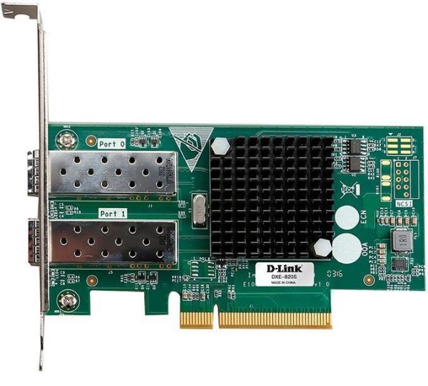 Сетевой адаптер D-link DXE-820S 10G Etherrnet PCI Express, зеленый